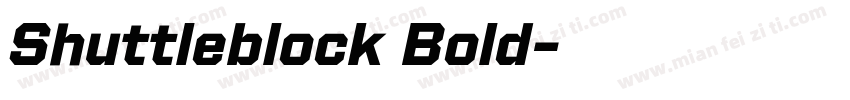 Shuttleblock Bold字体转换